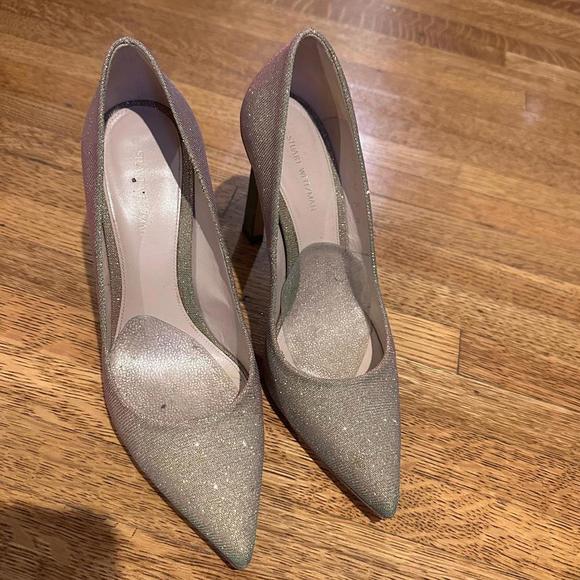 Stuart weitzman sparkle pumps. Color changes with light:pink, green, gold/silver - Picture 4 of 7